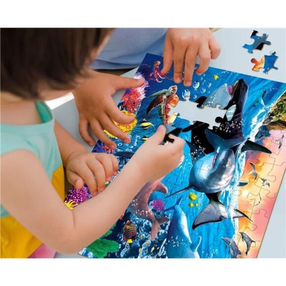 Puzzles for Kids Ages 4-8 Year Old - Underwater World,100 Piece Jigsaw Puzzle - Picture 2 of 8